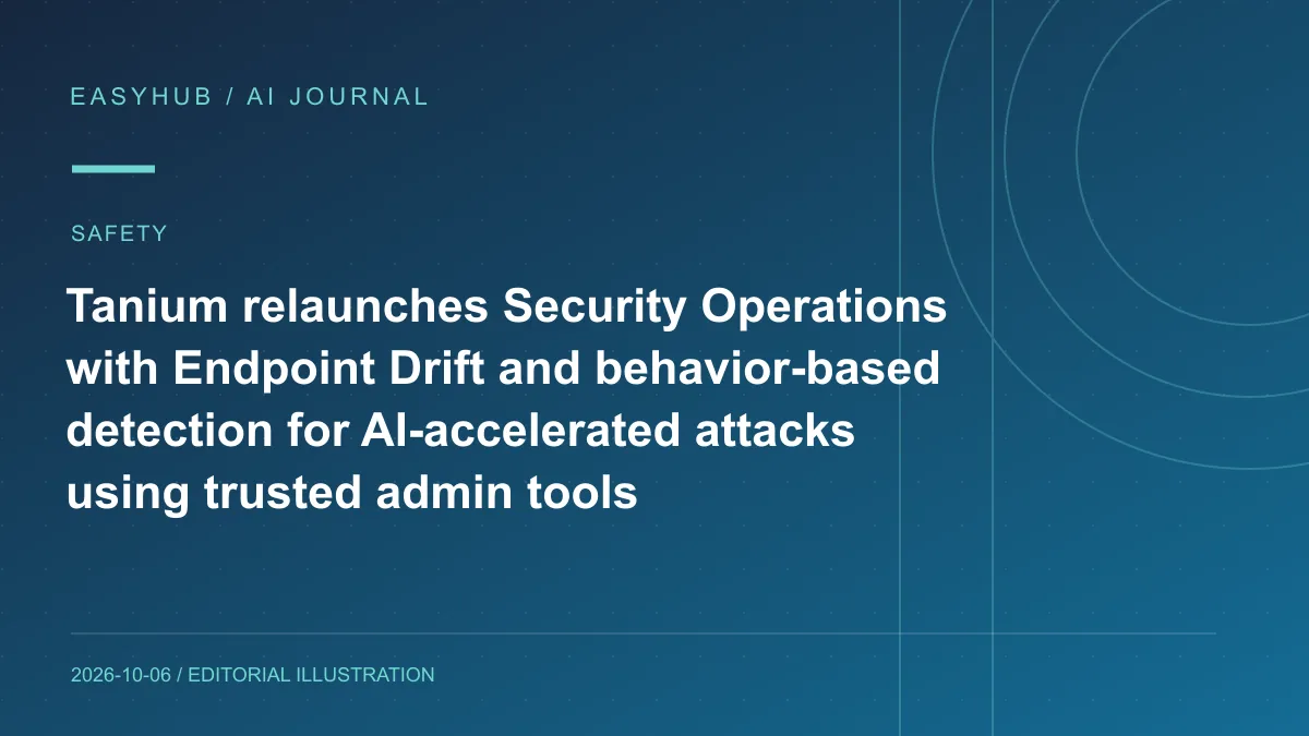 资讯编辑示意图：Tanium 重做 Security Operations：用 Endpoint Drift 与行为检测盯住借管理员工具伪装的 AI 加速攻击