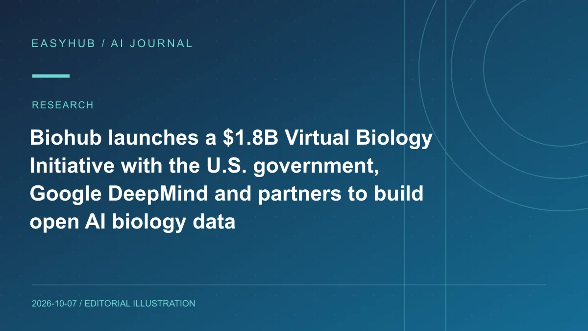 资讯编辑示意图：Biohub 发起 18 亿美元 Virtual Biology Initiative：美国政府、Google DeepMind 等共建开放 AI 生物数据