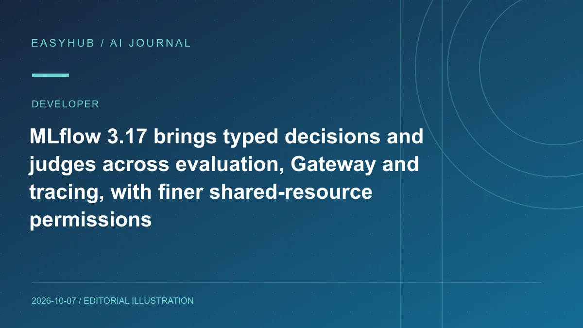 资讯编辑示意图：MLflow 3.17 发布：把类型化 Decision/Judge 带进评测、Gateway 与 Trace，并加强共享资源权限