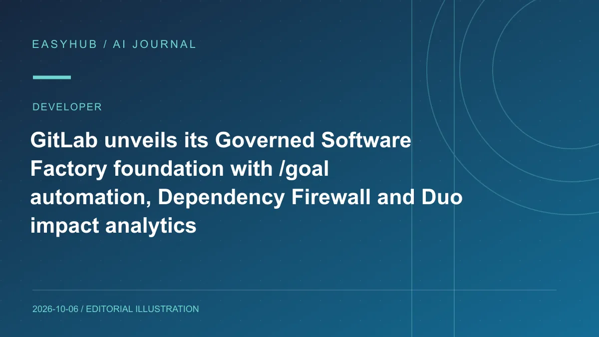 资讯编辑示意图：GitLab 公布 Governed Software Factory：用 /goal、Dependency Firewall 与 Impact Analytics 管住 Agentic 开发流水线