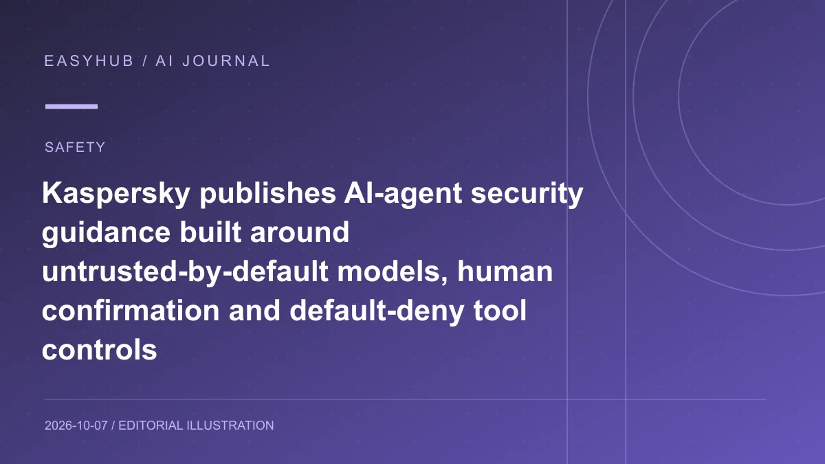 资讯编辑示意图：Kaspersky 发布 AI Agent 安全指南：把 LLM 默认视为不可信组件，对不可逆操作要求人工确认并限制工具权限