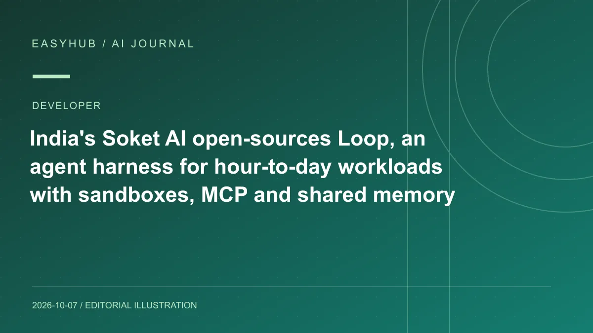 资讯编辑示意图：印度 Soket AI 开源 LOOP：面向小时到数天长任务的 Agent harness，支持沙箱、MCP 与共享记忆